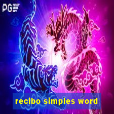 recibo simples word